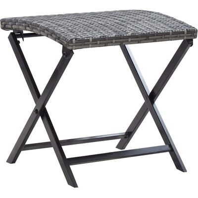 VMP Składany stołek, rattan PE, szary VMP Składany stołek, rattan PE, szary