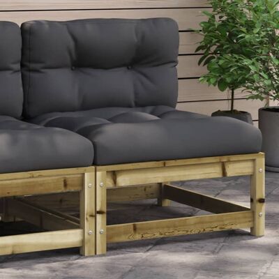 VMP Sofa ogrodowa bez podłokietników, z poduszkami, sosnowa VMP Sofa ogrodowa bez podłokietników, z poduszkami, sosnowa