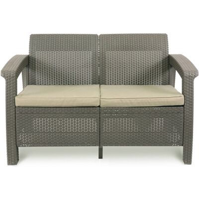Sofa ogrodowa Allibert CORFU LOVE - Wygląd rattanu odporność na warunki atmosferyczne Sofa ogrodowa Allibert CORFU LOVE - Wygląd rattanu odporność na warunki atmosferyczne