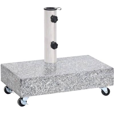 vidaXL Podstawa na Parasol Jasnoszara - Granit - 45x25x8.3 cm - Podstawa na Parasol vidaXL Podstawa na Parasol Jasnoszara - Granit - 45x25x8.3 cm - Podstawa na Parasol