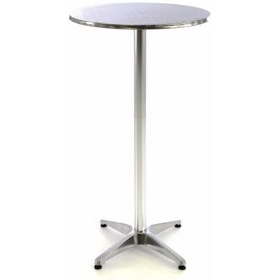 Garthen Stół barowy 115 cm okrągły - srebrny Garthen Stół barowy 115 cm okrągły - srebrny