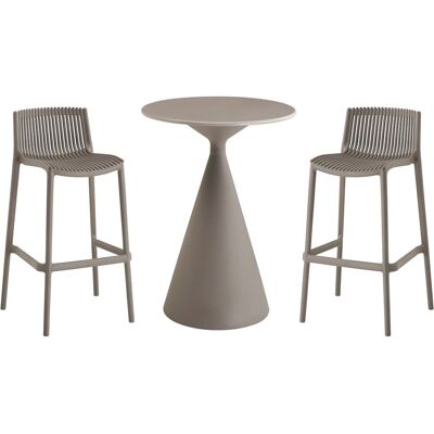 Other Stół bistro 'Néora' i wysokie krzesła - 2 miejsca - Taupe Other Stół bistro 'Néora' i wysokie krzesła - 2 miejsca - Taupe
