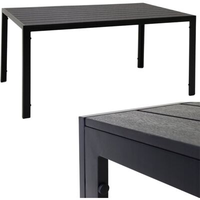 JUMI Stół Ogrodowy Aluminiowy Polywood 150x90 Imitacja Drewna Blat Antracyt JUMI Stół Ogrodowy Aluminiowy Polywood 150x90 Imitacja Drewna Blat Antracyt