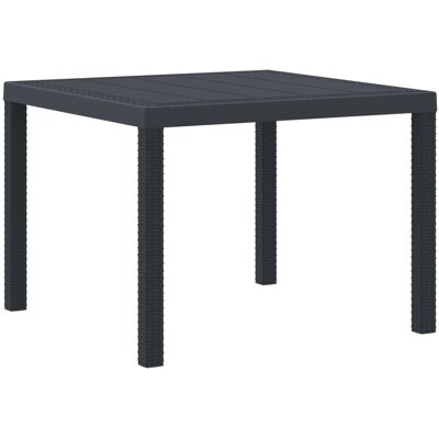 vidaXL Stół Ogrodowy Antracytowy 100x100x73 cm z Poliratt vidaXL Stół Ogrodowy Antracytowy 100x100x73 cm z Poliratt