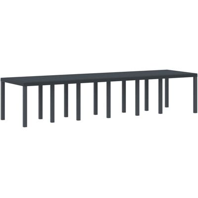 vidaXL Stół ogrodowy antracytowy 350x100x73 cm Poly Rattan vidaXL Stół ogrodowy antracytowy 350x100x73 cm Poly Rattan