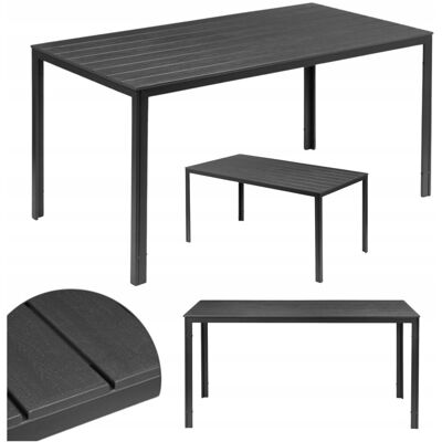 Multistore Stół Ogrodowy Na Taras Balkon Imitacja Drewna 156X78 Cm Szary 6-8 Osób Multistore Stół Ogrodowy Na Taras Balkon Imitacja Drewna 156X78 Cm Szary 6-8 Osób