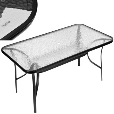 Multistore Stół Ogrodowy Na Taras Balkon Szklany Blat 160x90 Cm Otwór Na Parasol Multistore Stół Ogrodowy Na Taras Balkon Szklany Blat 160x90 Cm Otwór Na Parasol