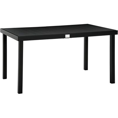 Stół ogrodowy Outsunny dla 6 osób, stół jadalny, stół aluminiowy, meble ogrodowe, meble wypoczynkowe, łatwy w pielęgnacji plastik, czarny, 140 x 90 .. Stół ogrodowy Outsunny dla 6 osób, stół jadalny, stół aluminiowy, meble ogrodowe, meble wypoczynkowe, łatwy w pielęgnacji plastik, czarny, 140 x 90 ..