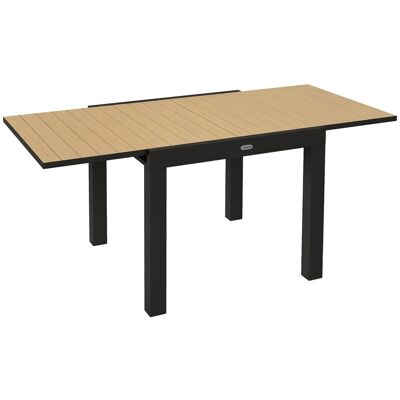 Stół ogrodowy Outsunny, stół jadalny dla 6 osób, stół tarasowy, rozkładany stół balkonowy, nośność do 70 kg, aluminium, kolor żółty, 81/162 x 80 x 7.. Stół ogrodowy Outsunny, stół jadalny dla 6 osób, stół tarasowy, rozkładany stół balkonowy, nośność do 70 kg, aluminium, kolor żółty, 81/162 x 80 x 7..