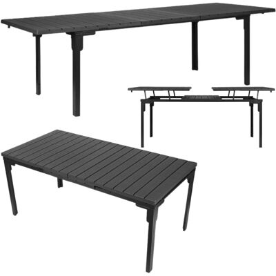MultiGarden Stół Ogrodowy Rozkładany 180-240 Cm Tarasowy Wzór Drewna Szary 10-12 Osób MultiGarden Stół Ogrodowy Rozkładany 180-240 Cm Tarasowy Wzór Drewna Szary 10-12 Osób