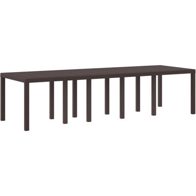 Stół ogrodowy vidaXL brązowy 300x100x73 cm Polirattan Stół ogrodowy vidaXL brązowy 300x100x73 cm Polirattan