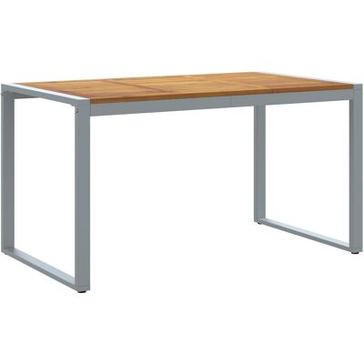 Vidaxl Szary Mebel na zewnątrz 140x80x75 cm - Stół Vidaxl Szary Mebel na zewnątrz 140x80x75 cm - Stół