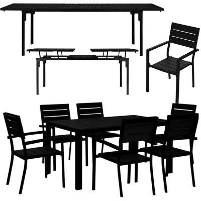 Multistore Stół Ogrodowy Z 6 Krzesłami Zestaw Mebli 6 Os Rozkładany Blat 180-240Cm Multistore Stół Ogrodowy Z 6 Krzesłami Zestaw Mebli 6 Os Rozkładany Blat 180-240Cm