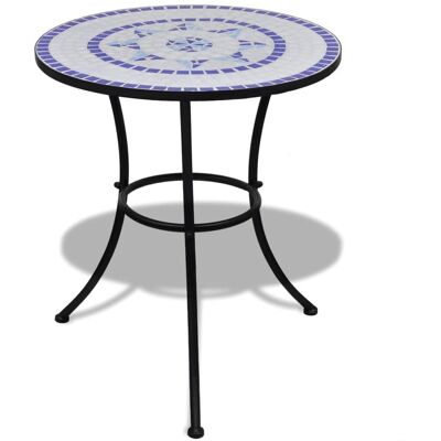 VMP Stolik bistro, niebiesko-biały, 60 cm, mozaikowy VMP Stolik bistro, niebiesko-biały, 60 cm, mozaikowy