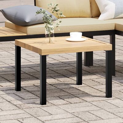VMP Stolik kawowy do ogrodu, czarny, 55x55x39,5 cm, malowana stal VMP Stolik kawowy do ogrodu, czarny, 55x55x39,5 cm, malowana stal