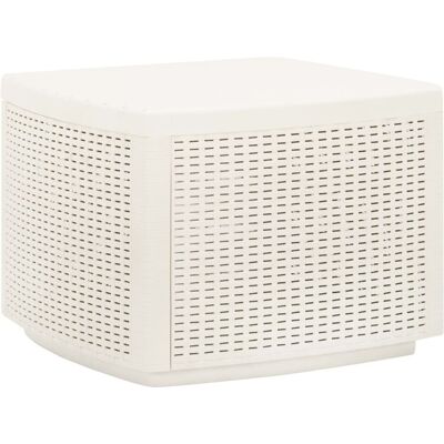 vidaXL Stolik ogrodowy, biały, 53x53x40 cm, plastikowy vidaXL Stolik ogrodowy, biały, 53x53x40 cm, plastikowy
