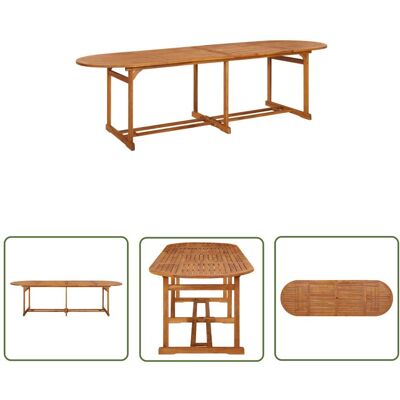 The Living Store Ogrodowy stół jadalniany - 280x90x75 cm - lite drewno akacjowe - Stół The Living Store Ogrodowy stół jadalniany - 280x90x75 cm - lite drewno akacjowe - Stół