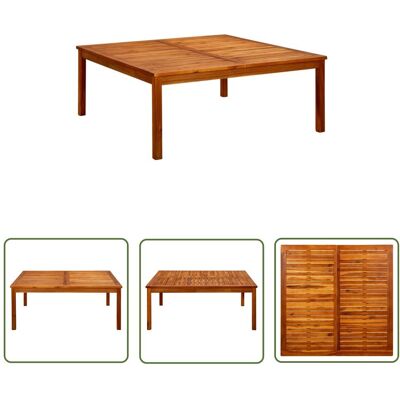 The Living Store Ogrodowy stolik kawowy - 110x110x45 cm - lite drewno akacjowe - Stolik Kawowy The Living Store Ogrodowy stolik kawowy - 110x110x45 cm - lite drewno akacjowe - Stolik Kawowy