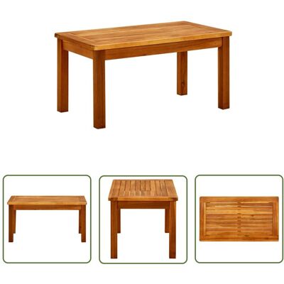 The Living Store Ogrodowy stolik kawowy - 70x40x36 cm - lite drewno akacjowe - Stolik Kawowy The Living Store Ogrodowy stolik kawowy - 70x40x36 cm - lite drewno akacjowe - Stolik Kawowy