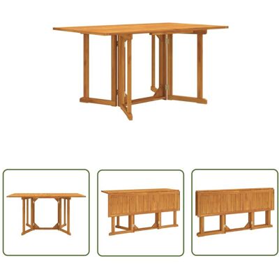 The Living Store Składany stół ogrodowy - 150x90x75 cm - lite drewno tekowe - Stół Ogrodowy The Living Store Składany stół ogrodowy - 150x90x75 cm - lite drewno tekowe - Stół Ogrodowy