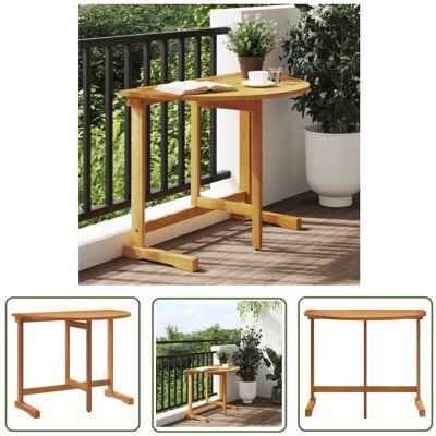 The Living Store Składany stolik na balkon - 90x60x72 cm - lite drewno akacjowe - Stół Balkonowy The Living Store Składany stolik na balkon - 90x60x72 cm - lite drewno akacjowe - Stół Balkonowy