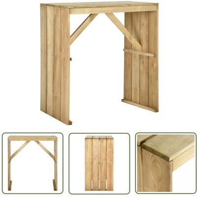 The Living Store Stół barowy - 100x60x110 cm - impregnowana sosna - Stolik Barowy The Living Store Stół barowy - 100x60x110 cm - impregnowana sosna - Stolik Barowy