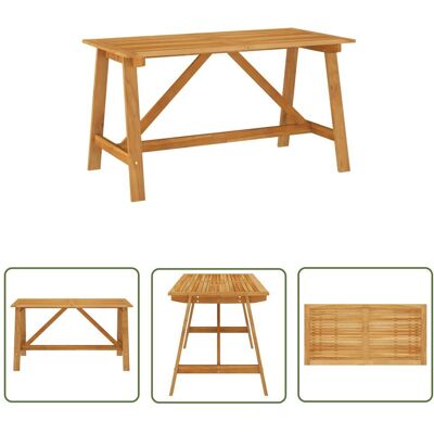 The Living Store Stół jadalniany do ogrodu - 140x70x73 -5 cm - lite drewno akacjowe - Ogrodowy Stół Jadalniany The Living Store Stół jadalniany do ogrodu - 140x70x73 -5 cm - lite drewno akacjowe - Ogrodowy Stół Jadalniany