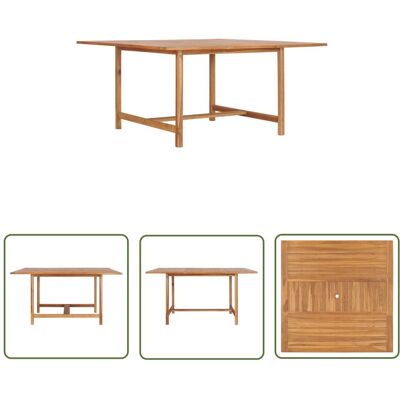 The Living Store Stół ogrodowy - 150x150x76 cm - lite drewno tekowe - Stół Jadalniany The Living Store Stół ogrodowy - 150x150x76 cm - lite drewno tekowe - Stół Jadalniany