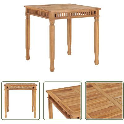 The Living Store Stół ogrodowy - 80x80x80 cm - lite drewno tekowe - Stół Jadalniany The Living Store Stół ogrodowy - 80x80x80 cm - lite drewno tekowe - Stół Jadalniany