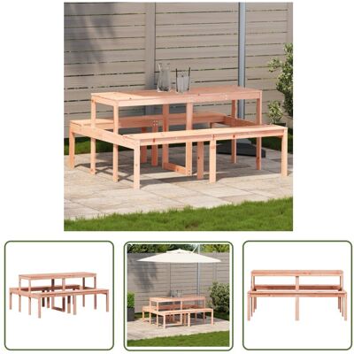 The Living Store Stół piknikowy - 160x134x75 cm - lite drewno daglezjowe - Stół Piknikowy The Living Store Stół piknikowy - 160x134x75 cm - lite drewno daglezjowe - Stół Piknikowy
