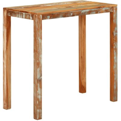 The Living Store Stolik Barowy - 112x55x108 - Lite Drewno Odzyskane - Ogrodowy Stolik Barowy The Living Store Stolik Barowy - 112x55x108 - Lite Drewno Odzyskane - Ogrodowy Stolik Barowy
