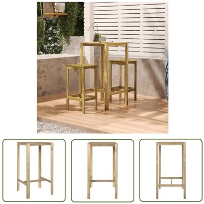 The Living Store Stolik barowy - 60x60x110 cm - impregnowana sosna - Stolik Barowy The Living Store Stolik barowy - 60x60x110 cm - impregnowana sosna - Stolik Barowy