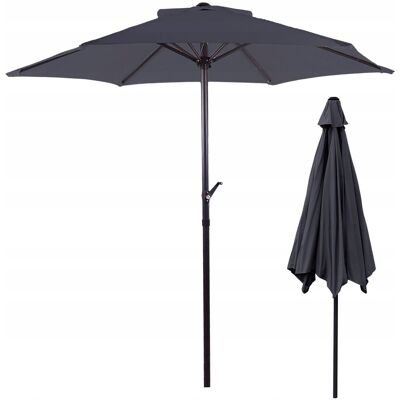 Inny producent Składany Duży Parasol Ogrodowy Na Taras Balkon Ciemny Szary Porządny 300Cm Inny producent Składany Duży Parasol Ogrodowy Na Taras Balkon Ciemny Szary Porządny 300Cm