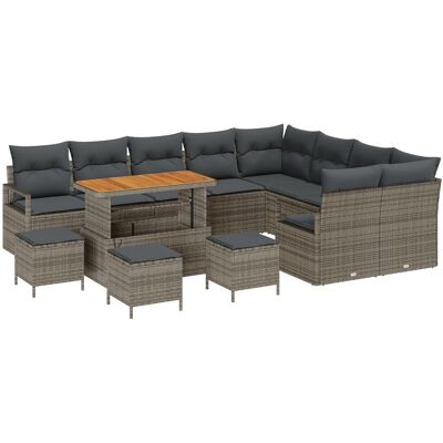 vidaXL 13-częściowy zestaw sof ogrodowych z poduszkami szare rattan akacja, vidaXL 4-częściowy zestaw jadalny do ogrodu z poduszkami szare rattan ak.. vidaXL 13-częściowy zestaw sof ogrodowych z poduszkami szare rattan akacja, vidaXL 4-częściowy zestaw jadalny do ogrodu z poduszkami szare rattan ak..