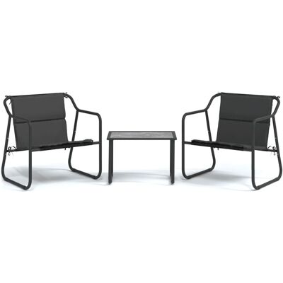 vidaXL 3-cz. zestaw wypoczynkowy do ogrodu, z poduszkami, antracytowy vidaXL 3-cz. zestaw wypoczynkowy do ogrodu, z poduszkami, antracytowy