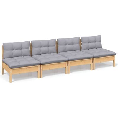 vidaXL Mebel ogrodowy - Modułowa sofa z litego drewna sosnowego vidaXL Mebel ogrodowy - Modułowa sofa z litego drewna sosnowego