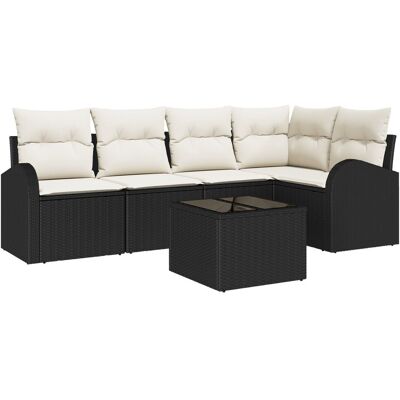 vidaXL 5-częściowy zestaw sofy ogrodowej z poduszkami brązowy poly rattan, vidaXL 2-osobowa sofa ogrodowa z przestrzenią do przechowywania i poduszk.. vidaXL 5-częściowy zestaw sofy ogrodowej z poduszkami brązowy poly rattan, vidaXL 2-osobowa sofa ogrodowa z przestrzenią do przechowywania i poduszk..