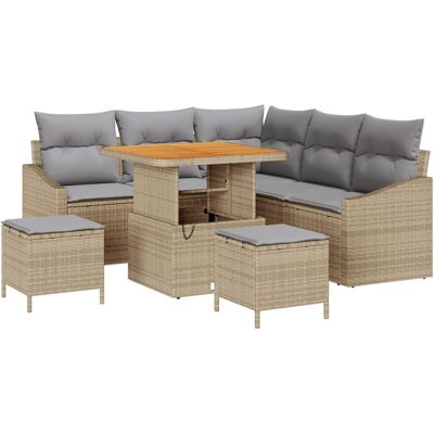 vidaXL 8-częściowy zestaw sof ogrodowych z poduszkami Beżowy Poli Rattan Akacja, vidaXL Sofa dla 2 osób z poduszkami Beżowy Poli Rattan, vidaXL 3-cz.. vidaXL 8-częściowy zestaw sof ogrodowych z poduszkami Beżowy Poli Rattan Akacja, vidaXL Sofa dla 2 osób z poduszkami Beżowy Poli Rattan, vidaXL 3-cz..