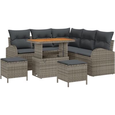 vidaXL 8-częściowy zestaw sof ogrodowych z poduszkami Szary Poli Rattan Akacja, vidaXL Sofa dwuosobowa ogrodowa z poduszkami Szary Poli Rattan, vida.. vidaXL 8-częściowy zestaw sof ogrodowych z poduszkami Szary Poli Rattan Akacja, vidaXL Sofa dwuosobowa ogrodowa z poduszkami Szary Poli Rattan, vida..