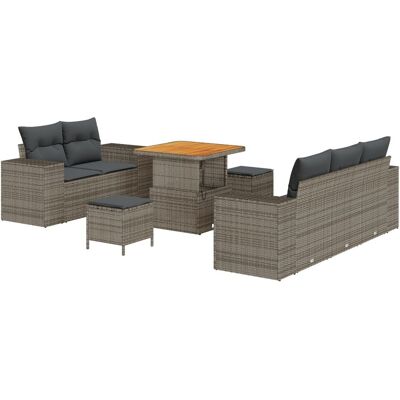 vidaXL 8 Częściowy Zestaw Sofek Ogrodowych z Poduszkami Szary Rattan Akacja, vidaXL 3 Częściowy Zestaw Jadalny do Ogrodu z Poduszkami Szary Rattan A.. vidaXL 8 Częściowy Zestaw Sofek Ogrodowych z Poduszkami Szary Rattan Akacja, vidaXL 3 Częściowy Zestaw Jadalny do Ogrodu z Poduszkami Szary Rattan A..
