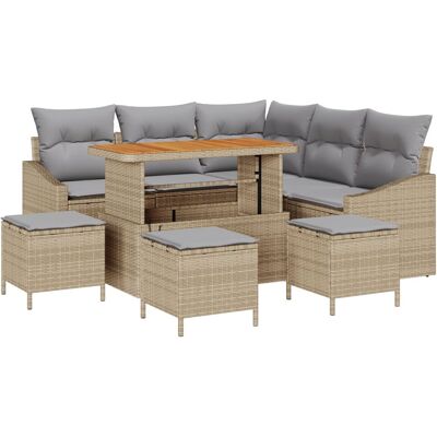 vidaXL 9-częściowy zestaw sof ogrodowych z poduszkami beżowy poli rattan akacja, vidaXL sofa ogrodowa 2-osobowa z poduszkami beżowa poli rattan, vid.. vidaXL 9-częściowy zestaw sof ogrodowych z poduszkami beżowy poli rattan akacja, vidaXL sofa ogrodowa 2-osobowa z poduszkami beżowa poli rattan, vid..