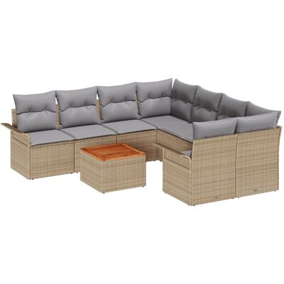 vidaXL 9-Częściowy Zestaw Sof Ogrodowych z Poduszkami Beżowy Polirattan Akacja, vidaXL 2-Miejscowa Sofa Ogrodowa z Storage i Poduszkami Beżowy Polir.. vidaXL 9-Częściowy Zestaw Sof Ogrodowych z Poduszkami Beżowy Polirattan Akacja, vidaXL 2-Miejscowa Sofa Ogrodowa z Storage i Poduszkami Beżowy Polir..