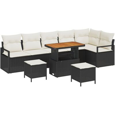 vidaXL 9-częściowy zestaw sofy ogrodowej z poduszkami czarny poly rattan akacja, vidaXL 2-osobowa sofa ogrodowa z poduszkami czarny poly rattan, vid.. vidaXL 9-częściowy zestaw sofy ogrodowej z poduszkami czarny poly rattan akacja, vidaXL 2-osobowa sofa ogrodowa z poduszkami czarny poly rattan, vid..