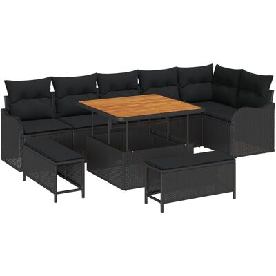 vidaXL 9 Elementowy Zestaw Sofy Ogrodowej z Poduszkami Czarny Polirattan Akacja, vidaXL 2-osobowa Sofa Ogrodowa z Miejscem na Przechowywanie i Podus.. vidaXL 9 Elementowy Zestaw Sofy Ogrodowej z Poduszkami Czarny Polirattan Akacja, vidaXL 2-osobowa Sofa Ogrodowa z Miejscem na Przechowywanie i Podus..