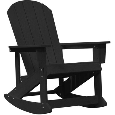vidaXL Fotel Bujany Adirondack Czarny 73.5x92x90 cm HDPE vidaXL Fotel Bujany Adirondack Czarny 73.5x92x90 cm HDPE