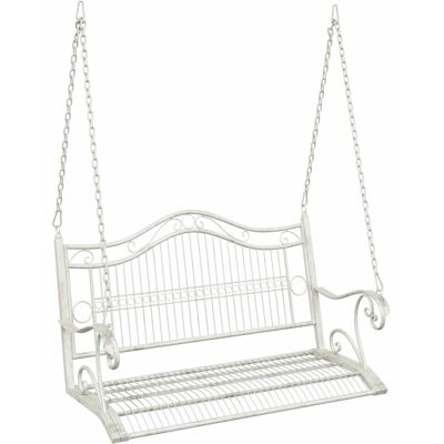 vidaXL Huśtawka Stal 115 x 61 x 63 cm Antyczna biel vidaXL Huśtawka Stal 115 x 61 x 63 cm Antyczna biel