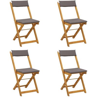 vidaXL Krzesła Bistro na Zewnątrz 4 pcs ciemnoszary 40 x 53 x 80 cm vidaXL Krzesła Bistro na Zewnątrz 4 pcs ciemnoszary 40 x 53 x 80 cm