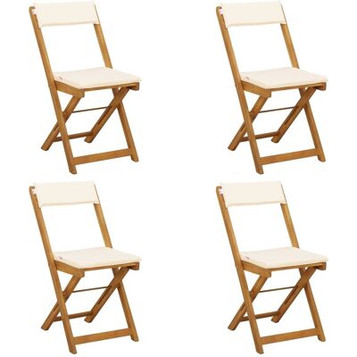 vidaXL Krzesła Bistro na Zewnątrz 4 pcs kremowobiały 40 x 53 x 80 cm vidaXL Krzesła Bistro na Zewnątrz 4 pcs kremowobiały 40 x 53 x 80 cm