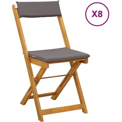 vidaXL Krzesła Bistro na Zewnątrz 8 pcs ciemnoszary 40 x 53 x 80 cm vidaXL Krzesła Bistro na Zewnątrz 8 pcs ciemnoszary 40 x 53 x 80 cm