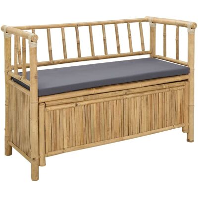 vidaXL Ławka do ogrodu i przechowywania 110 x 47 x 80 cm Bambus vidaXL Ławka do ogrodu i przechowywania 110 x 47 x 80 cm Bambus